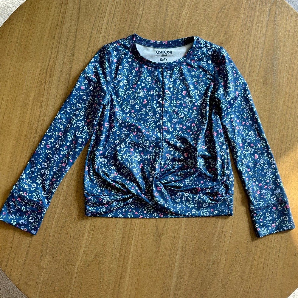 Oshkosh B’gosh Kids Floral Pattern Twist Front Active Top